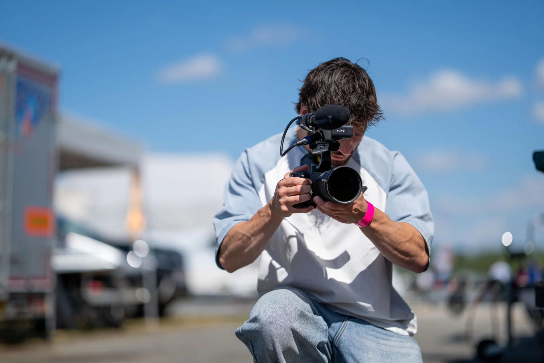 Camera setup during a premium commercial shoot