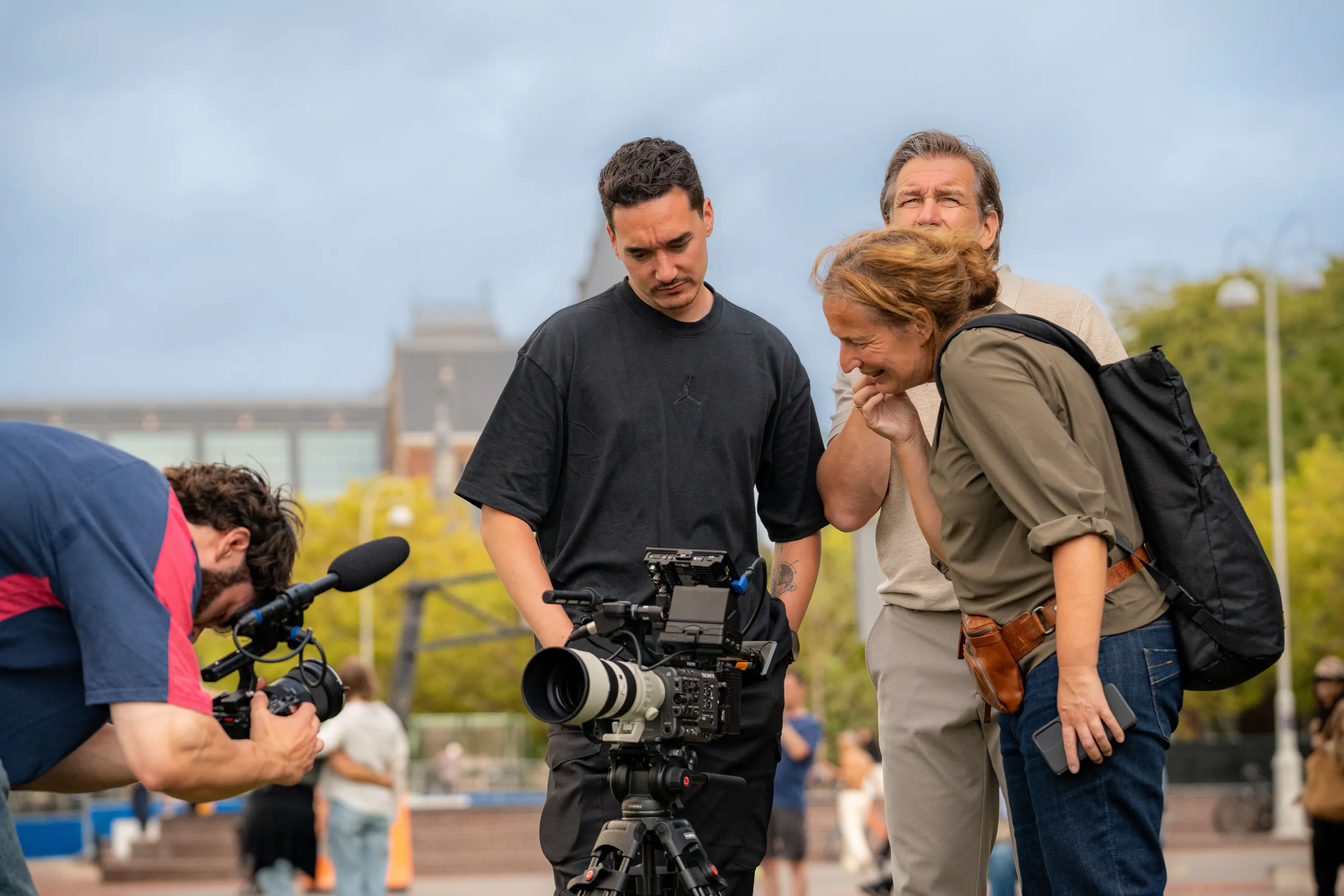 Production crew working on a pan-European campaign