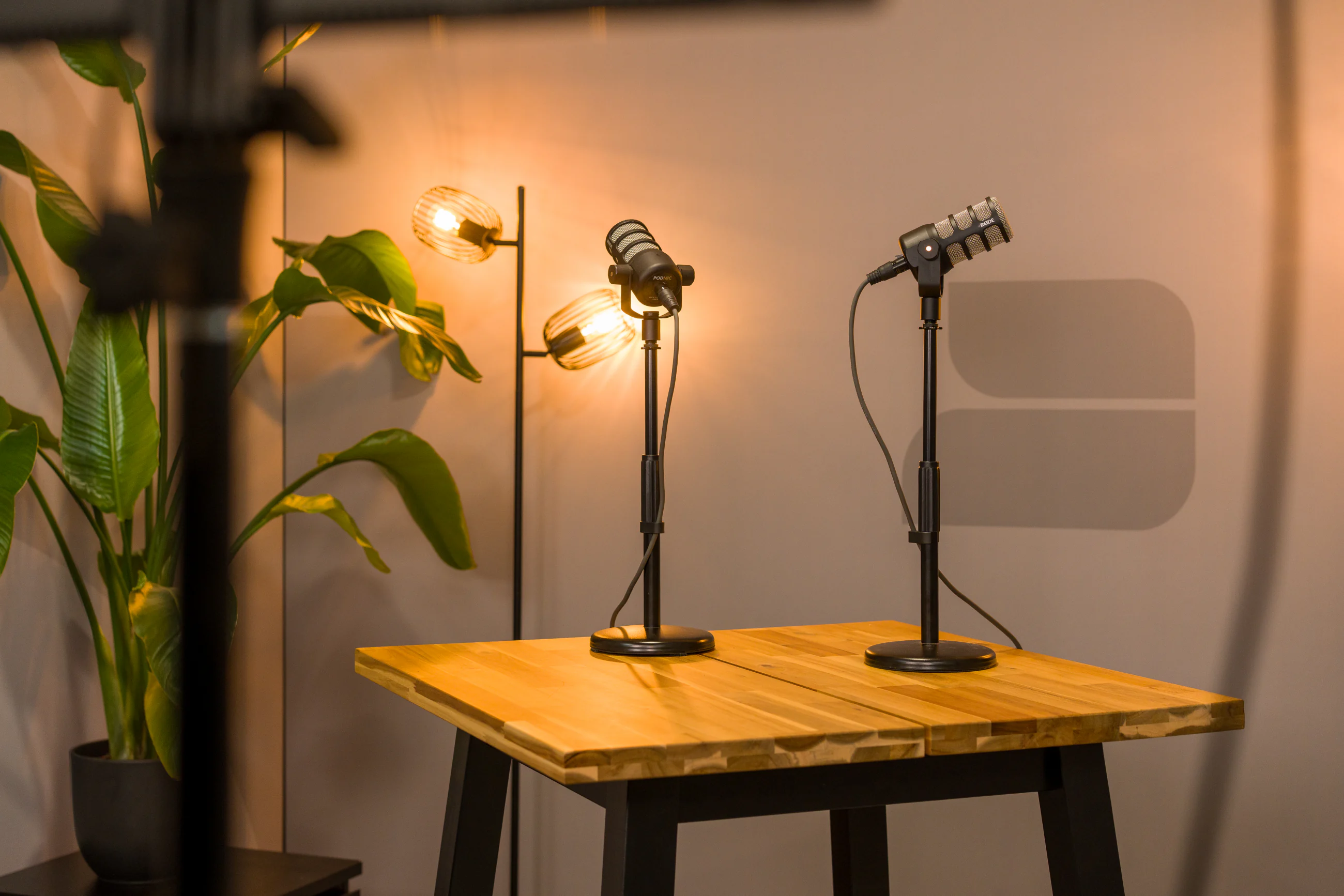 Multi-camera podcast recording setup